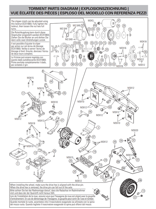 Torment SCT 1-10 2WD RTR Parts Exploded View (3433)