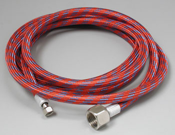 Braided Air Hose w/Coupling,6' for Airbrushes