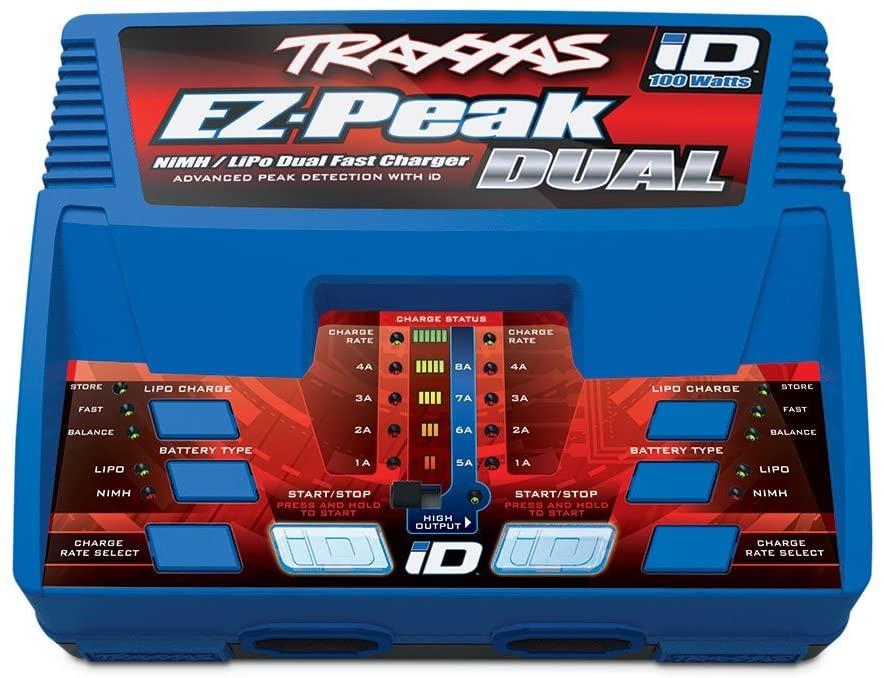 Traxxas 2972 EZ-Peak Plus 100 Watt NiMH/LiPo Dual Charger with iD System