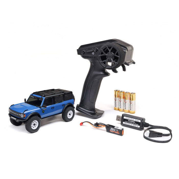 1/30 SCX30 Ford Bronco 4x4 RTR  Brushed Rock Crawler - Blue