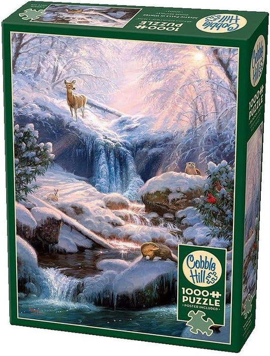 Mystic Falls in Winter 1000pc Puzzle - Cobble Hill