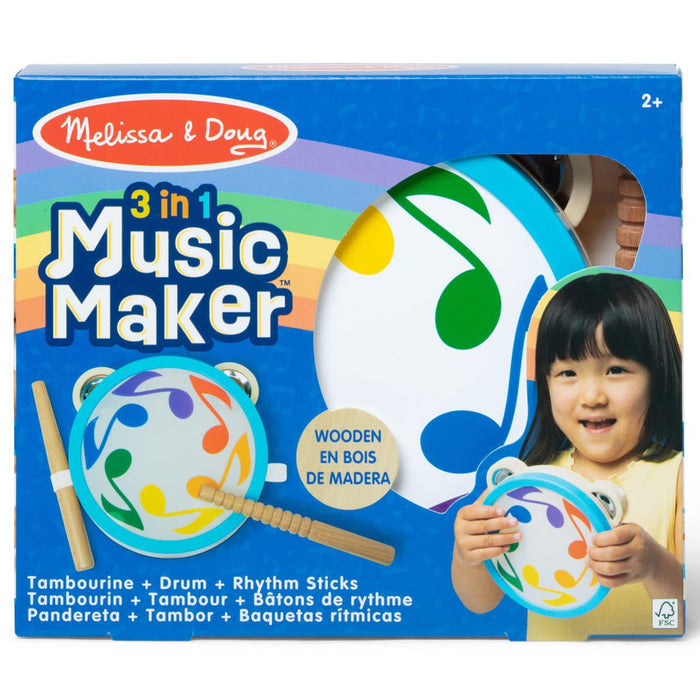 3-in-1 Wooden Music Maker - Melissa & Doug