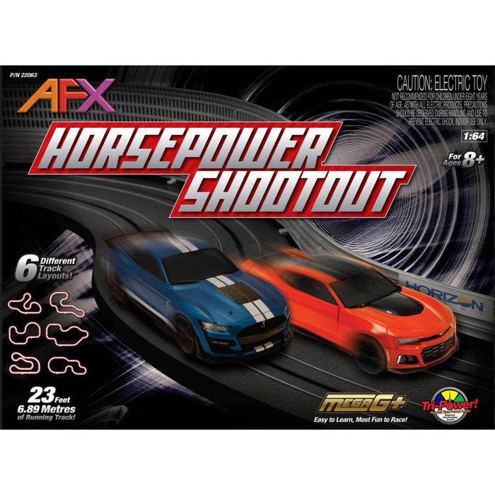 Horsepower Shootout Slot Car Racing Set HO Scale