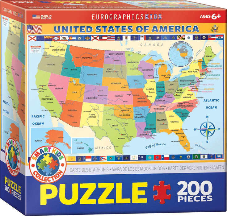 Map of the US 200pc Children's Puzzle