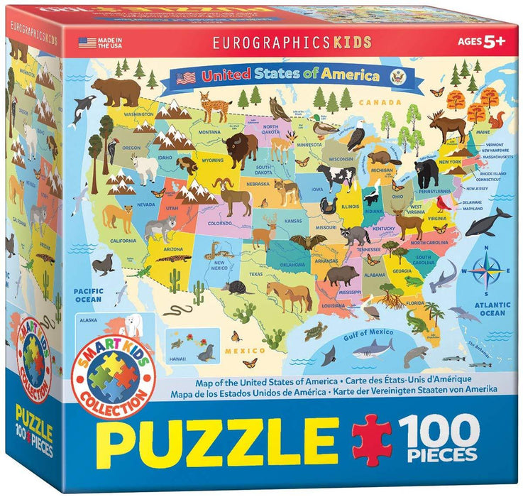 Map of the United States 100pc Children's Puzzle