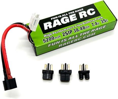 Rage RC 5200mah 2S1P 7.4v 35C 38.48Wh Battery