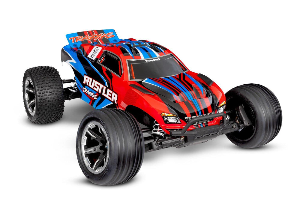 Traxxas Rustler XL-5 1/10 Brushed RC Car- Red