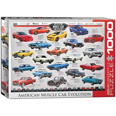 1000 Piece "American Muscle Car Evolution" Jigsaw Puzzle