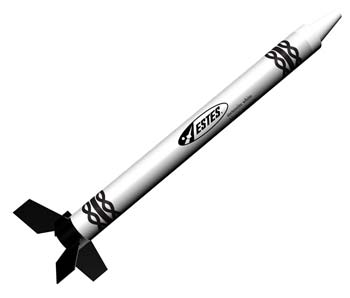 1109 Meteorite White Crayon Rocket RTF