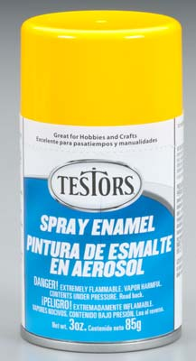 Testors Enamel Spray 3oz Yellow