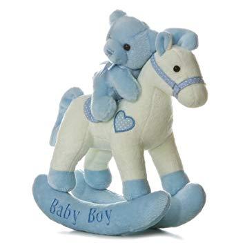 12" Baby Boy Rocking Horse Stuffed