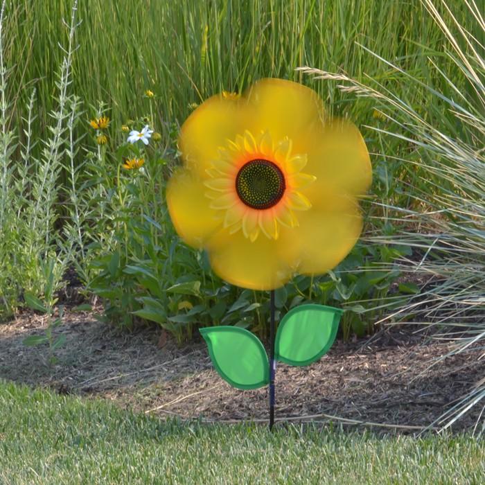 12" Sunflower Yellow Wind Spinner