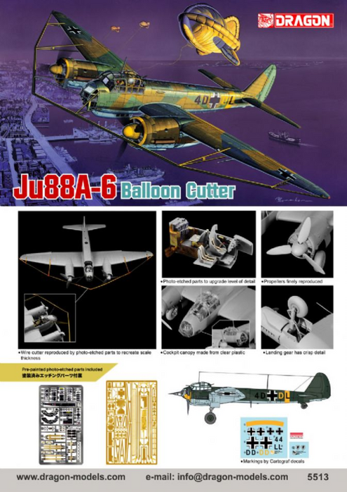1/48 Ju88A-6 W/Balloon Cut