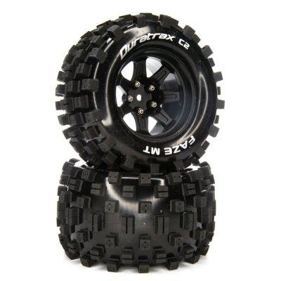 14mm FAZE MT 2.8 Mounted F/R Tires, C2 Black (2)
