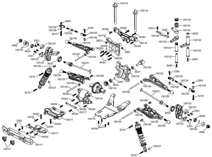 Maverick Quantum XT Flux Parts Exploded View (150207) — Adventure