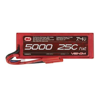 1558HXT4 LiPo 2S 7.4V 5000mAh 25C Hardcase - HXT4