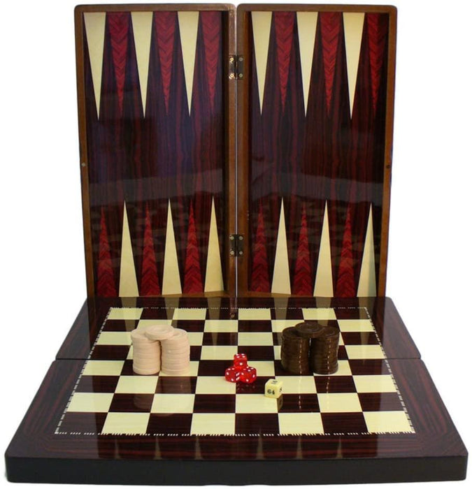15" Folding Backgammon Checker Set