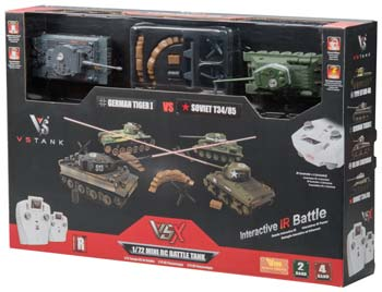 1/72 VSX German Tiger I vs Soviet T34/85 RC Tank Set