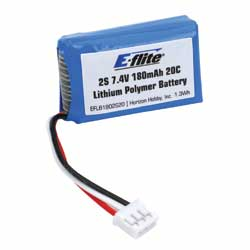 180mAh 2S 7.4V 20C LiPo, 26AWG