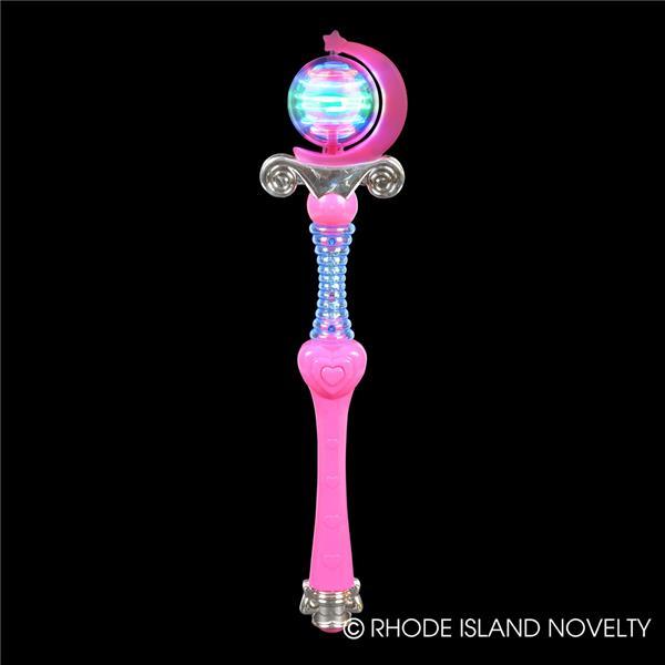 18” Pink Spinning Princess Light Up wand