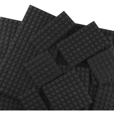 19013 Baseplates 17 Assortment-  Black for Construction Blocks