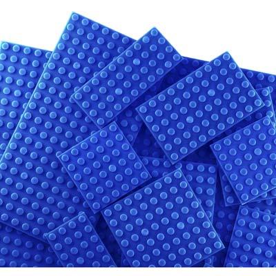 19014 Baseplates 17 Assorment - Blue for Construction Blocks