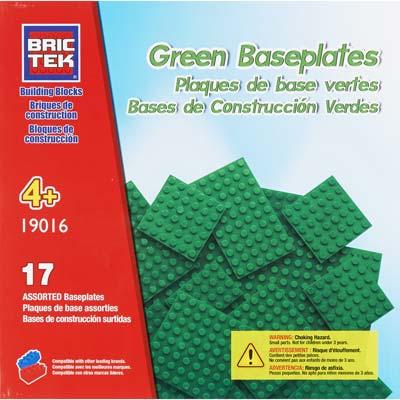 19016 Baseplates 17 Assortment Green - for Construction Blocks