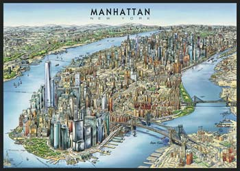 19399 Manhattan Map 1000PCS