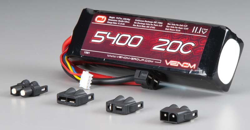 20C 11.1V 5400mAh 3S2P LiPo Battery: Universal connector