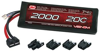 20C 7.4V 2000mAh 2S LiPo Batte