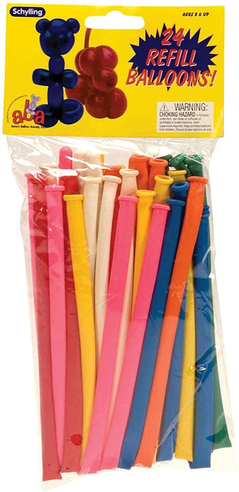 24 REFILL ANIMAL BALLOONS