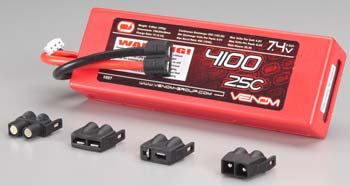 25C 7.4V 4100mAh 2S  LiPo battery Hard Case