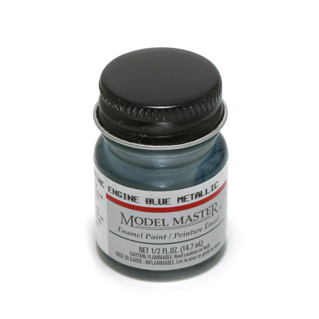 2728 Model Master Pontiac Engine Blue Metallic 1/2 oz