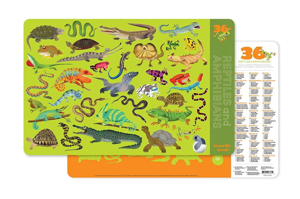 2 Sided Placemat Reptiles Amphibians