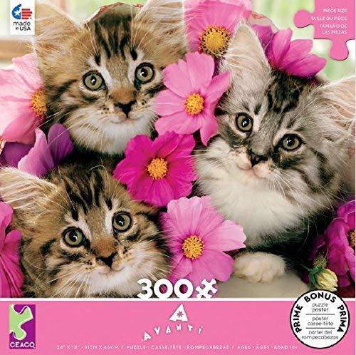 300pc Avanti Kittens and Flowers