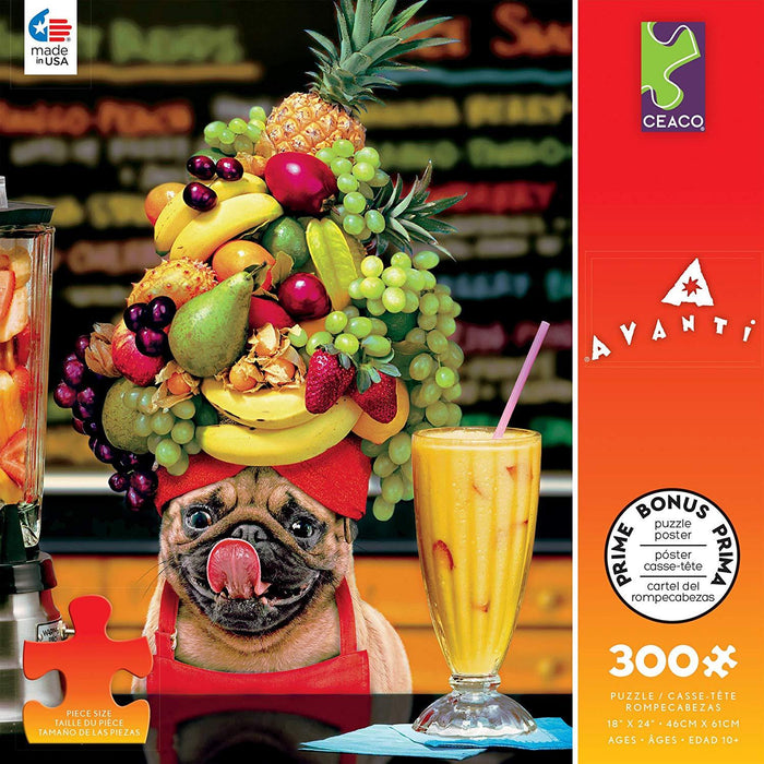 300pc Avanti Pug with Fruit