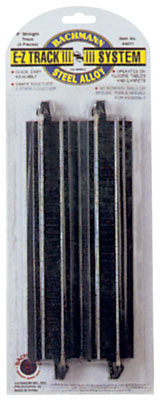 44411 9" Straight E-Z Track (4) HO Scale