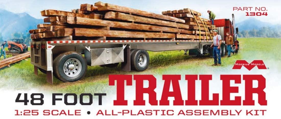 48' Flat Bed Trailer 1/25 Model