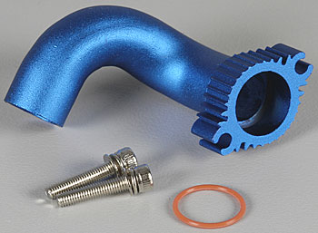 5287 Header Blue Anodized Rustler 2.5