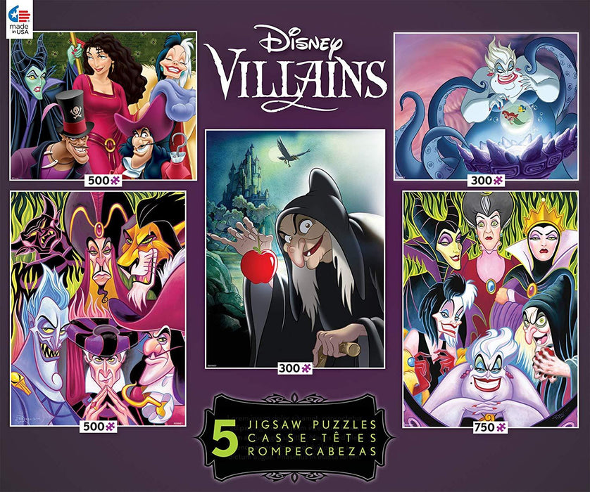 5 Pack Disney Villians Puzzle