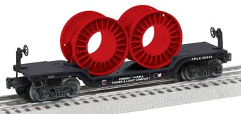 6-26638 Power & Light Flatcar w/Reels Pennsylvania