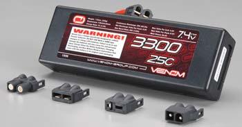7.4v LIPO 3300 25C Hard Case Battery