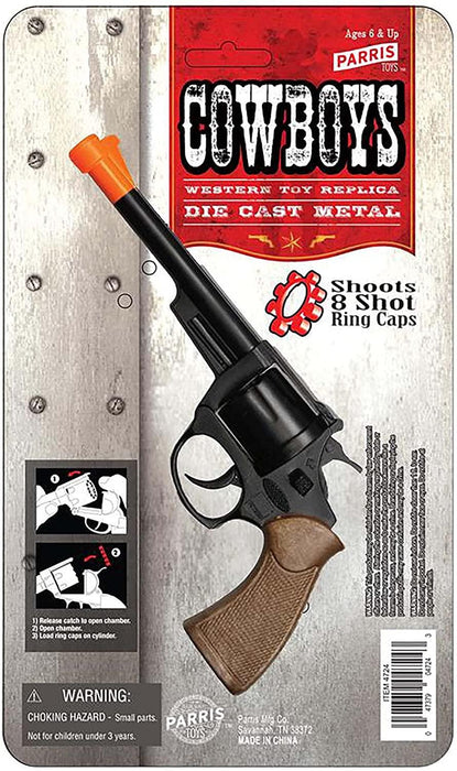 8 Shot Pistol Die Cast Metal Toy Gun