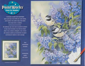 91361 Chickadees & Lilac Paint By Number 11x14"