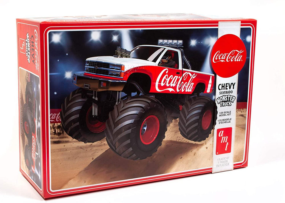 AMT 1988 Chevy Silverado Monster Truck (Coca-Cola) 1/25th Scale Plastic Model Kit (AMT1184M)