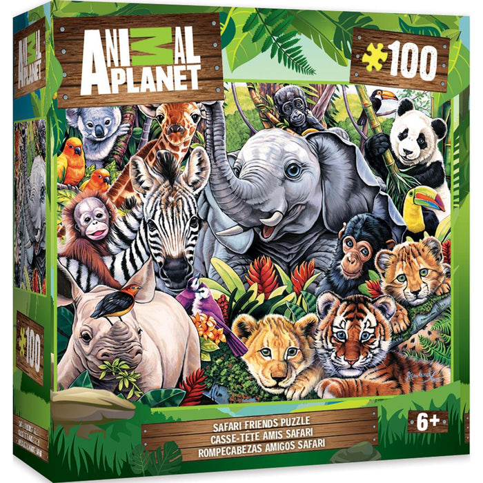 ANIMAL PLANET SAFARI FRIENDS - 100 PIECE KIDS PUZZLE BY JENNY NEWLAND