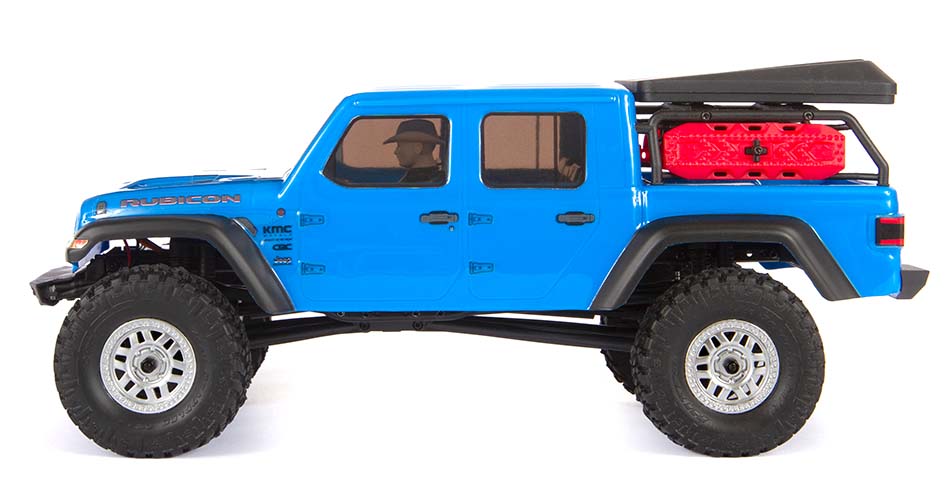 Axial 1/24 SCX24 Jeep JT Gladiator 4WD Rock Crawler Brushed RTR, Blue
