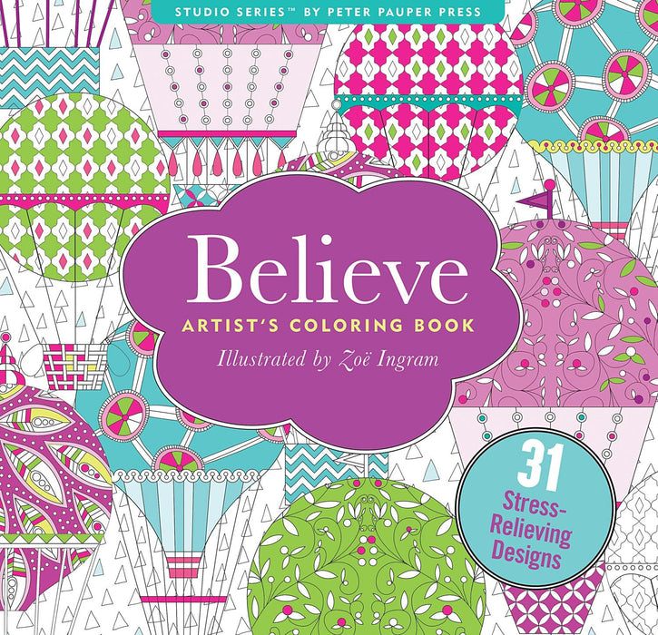 Adult Coloring Book-  Believe in Yourself