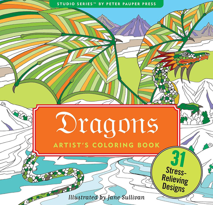 Adult Coloring Book Dragons