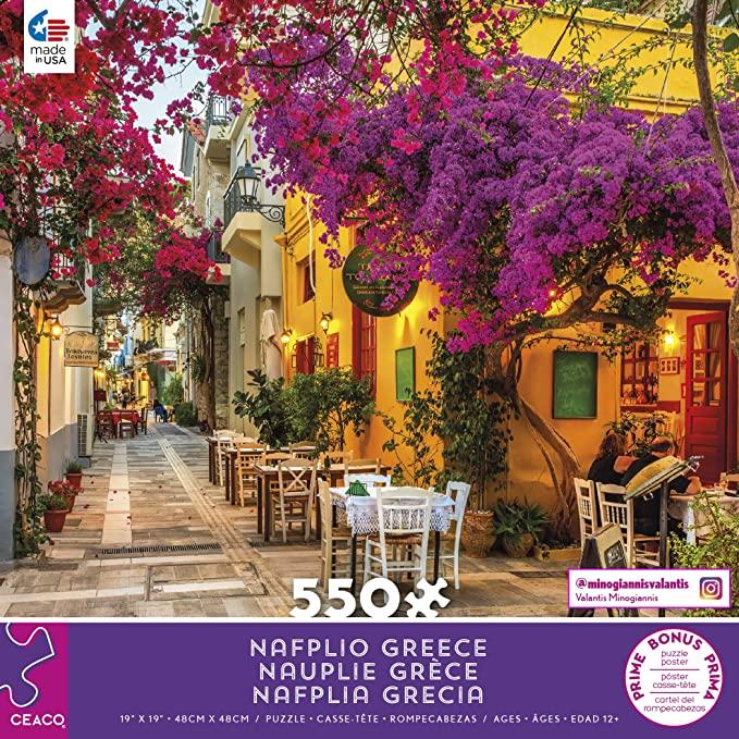 Around the World: Nafplio Greece 550pc Puzzle — Adventure Hobbies & Toys